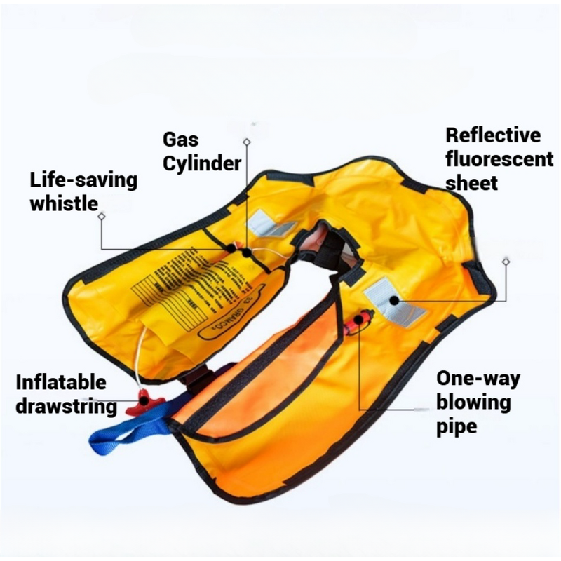 Snorkel Vest Factory - OEM Reflective PVC Foam Manual Automatic Inflatable