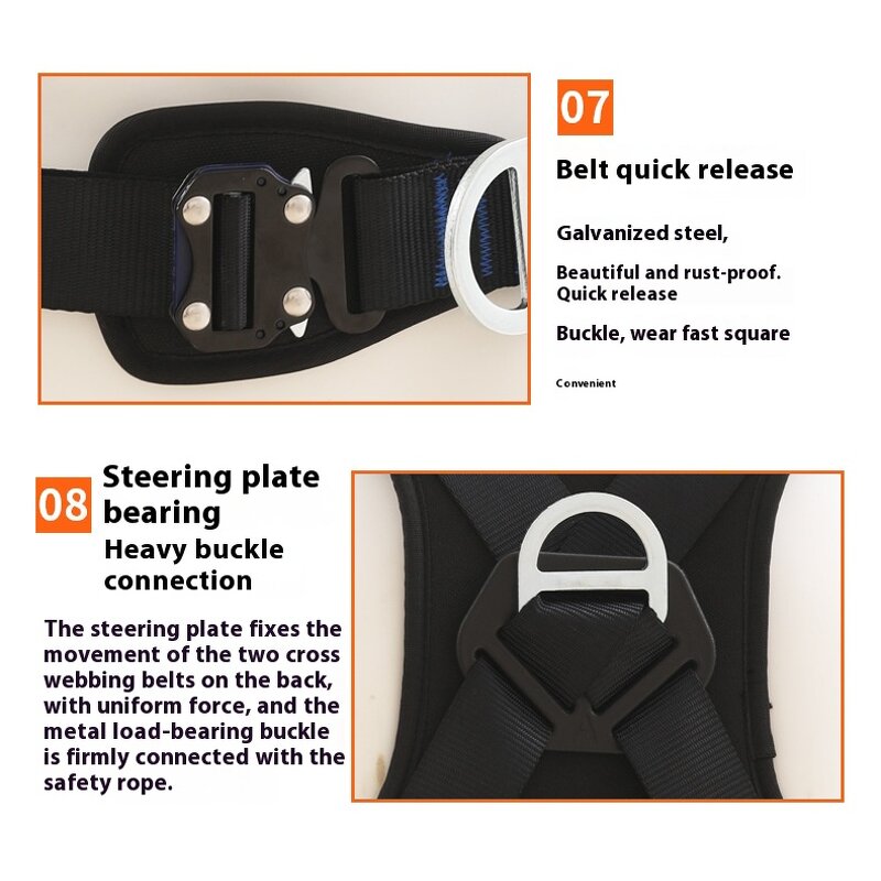 Full Body Safety Harness Factory - OEM Industrial CE Fall Arrester 5-Point