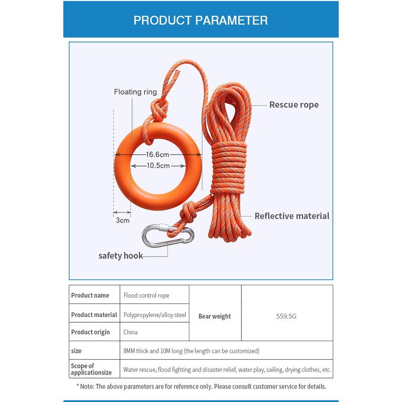 Water Rescue Rope Factory - OEM Wholesale Anti-Aging Lifesaving Floating