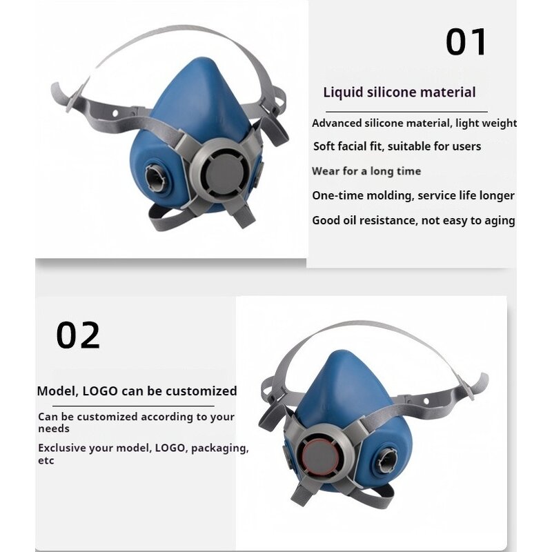 Gas Mask Manufacturer - OEM Cheap Price Industrial Adjustable Reusable