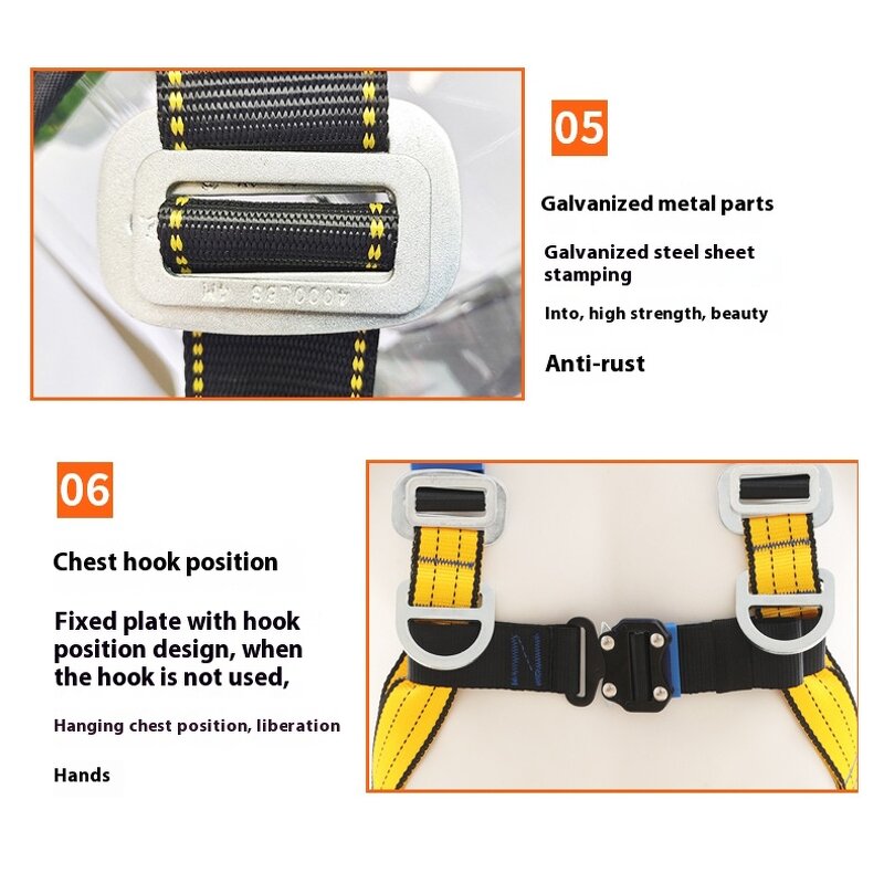 Full Body Safety Harness Factory - OEM Industrial CE Fall Arrester 5-Point