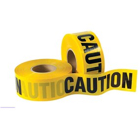 Safety Warning Tape Factory - OEM Customized Logo Yellow 75mm PVC