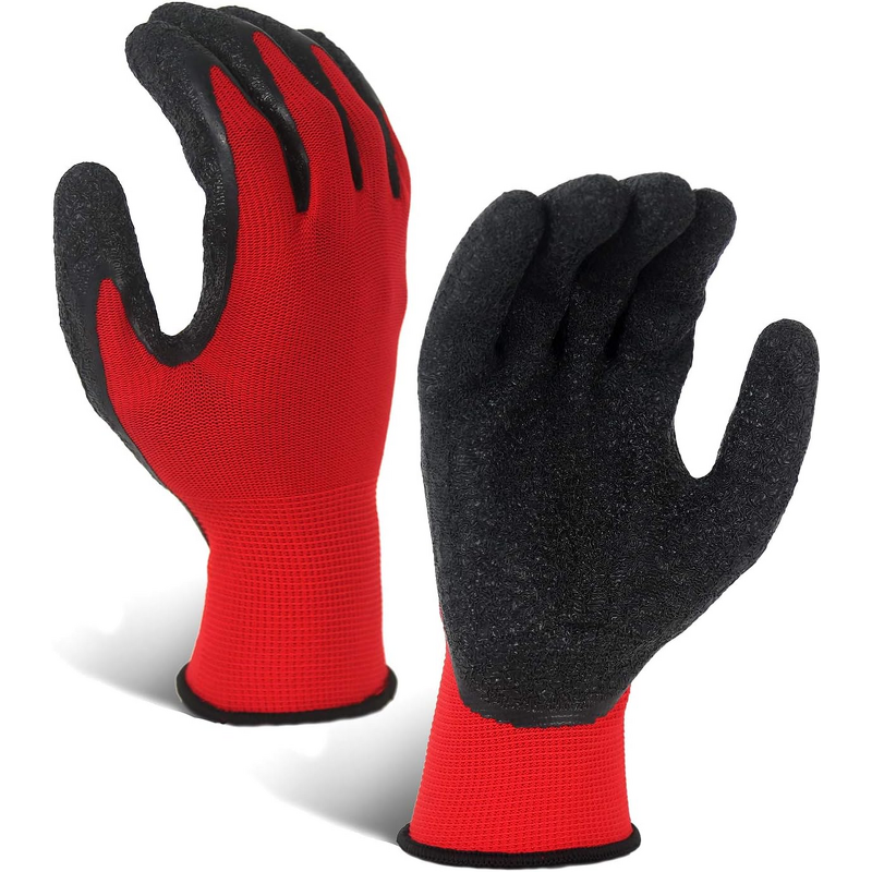 Polyester Glove Factory - OEM Wholesale Factory 13G Red Latex Coated