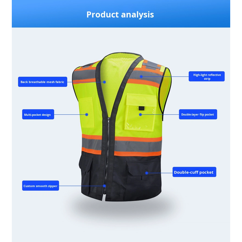 Hi-vis Reflective Vest Factory - OEM PPE with Logo Construction Industrial
