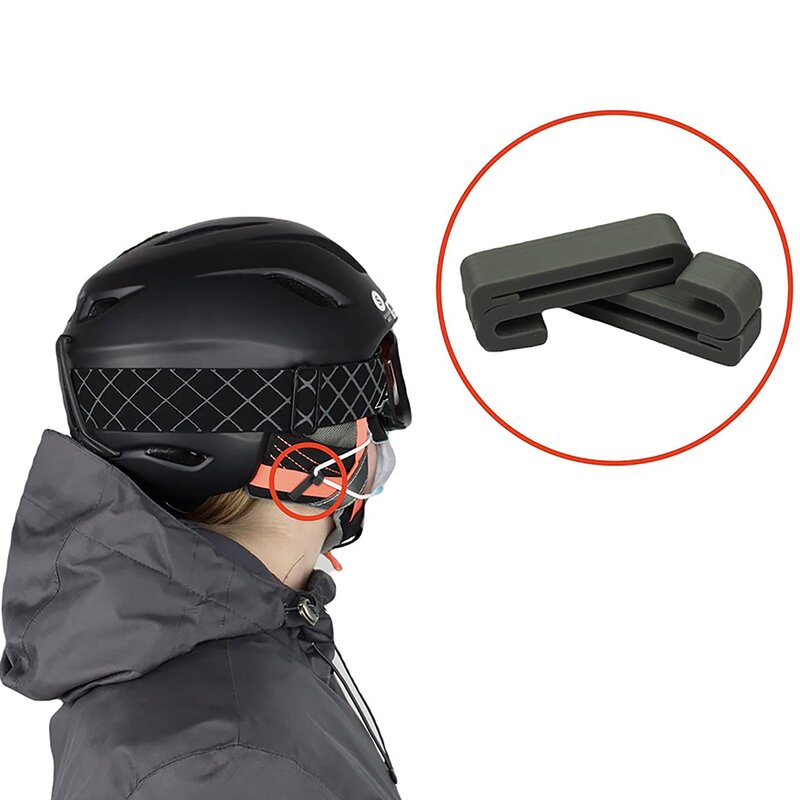 Helmet Face Strap Holder Manufacturer - OEM Silicone Anti-Slip Ski with Ear Hook