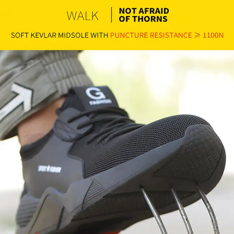 Steel Toe Safety Shoes Factory - OEM Black Lightweight Men's Casual Anti-Puncture