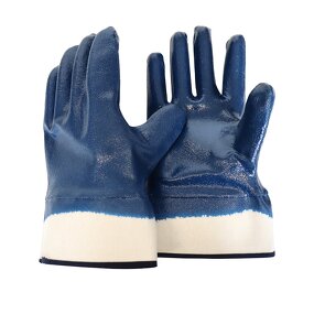 Nitrile Canvas Glove Factory - OEM Oil-resistant Big Mouth Full Dipping