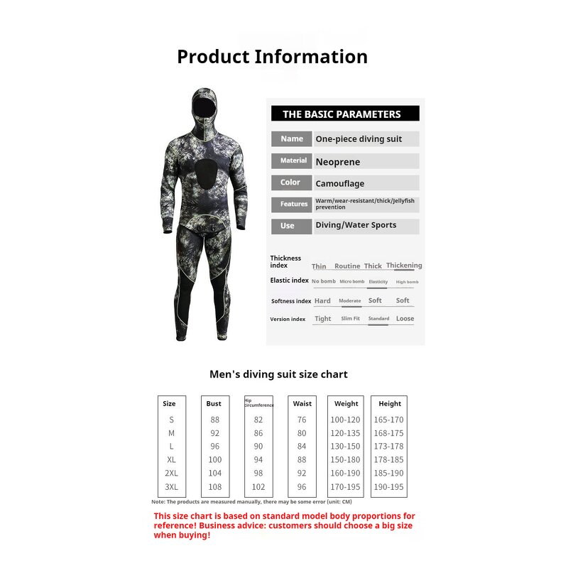 Outdoor Fishing Suit Factory - OEM Professional 3mm Camouflage Warm Diving