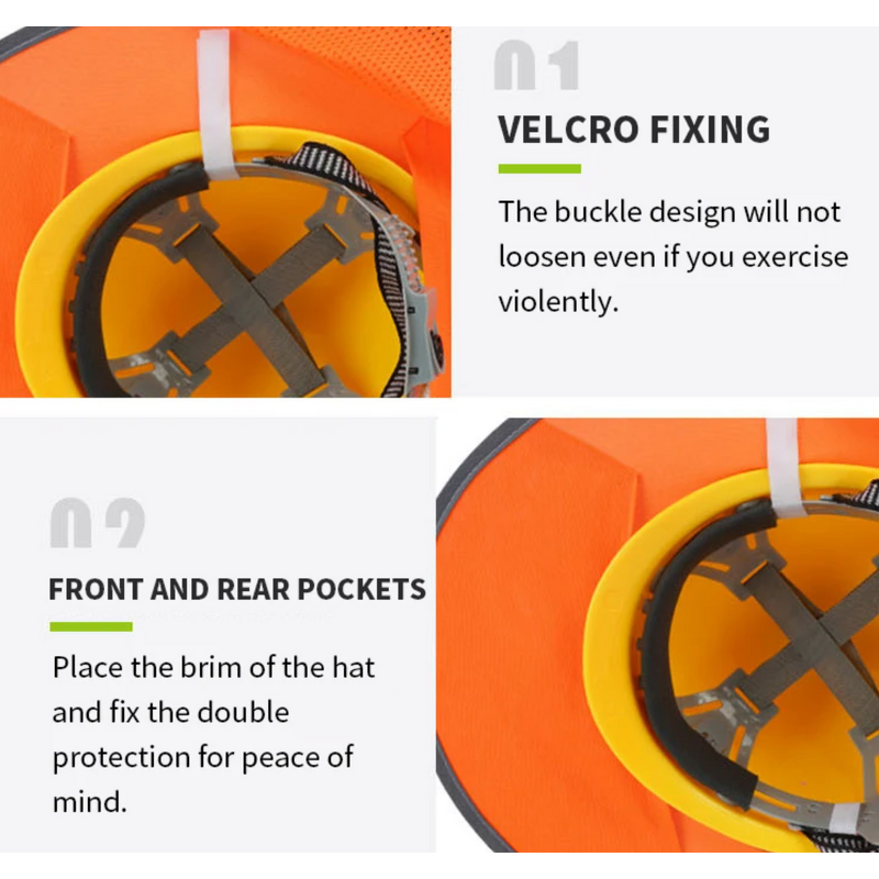 Reflective Hard Hat Manufacturer - OEM High Visibility Full Brim Mesh Sunshade