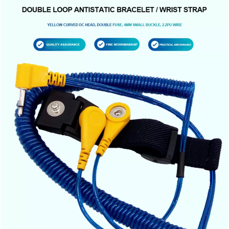 ESD Wrist Strap Manufacturer - OEM Blue Anti-Static Colorful Conductive