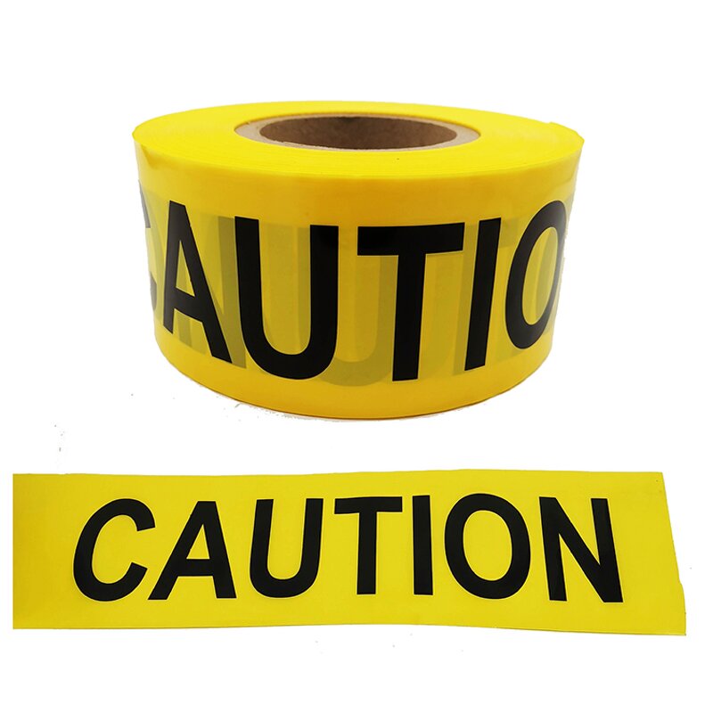 Safety Warning Tape Factory - OEM Customized Logo Yellow 75mm PVC