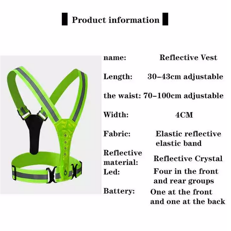 Summer Safety Vest Factory - OEM for Cycling Night Running LED