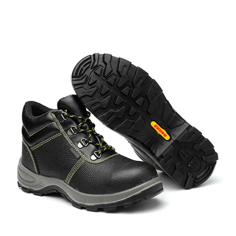 Leather Safety Shoes Manufacturer - OEM Men's Ankle High Steel Toe Acid-Resistant