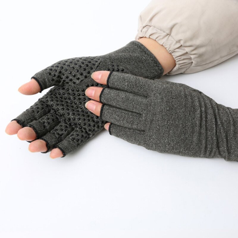 Compression Gloves Factory - OEM Copper Men Women Half-Finger Magnetic Therapy