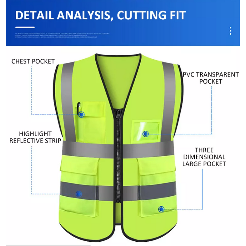 Hi Vis Safety Vest Factory - OEM Custom ANSI Class 2 Multi Pockets