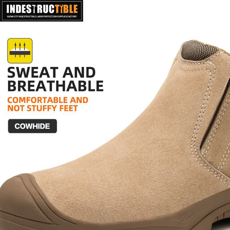 Industrial Safety Shoes Manufacturer - OEM Breathable Cowhide Non-Slip Acid