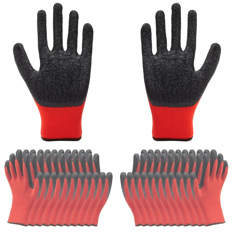 Polyester Glove Factory - OEM Wholesale Factory 13G Red Latex Coated