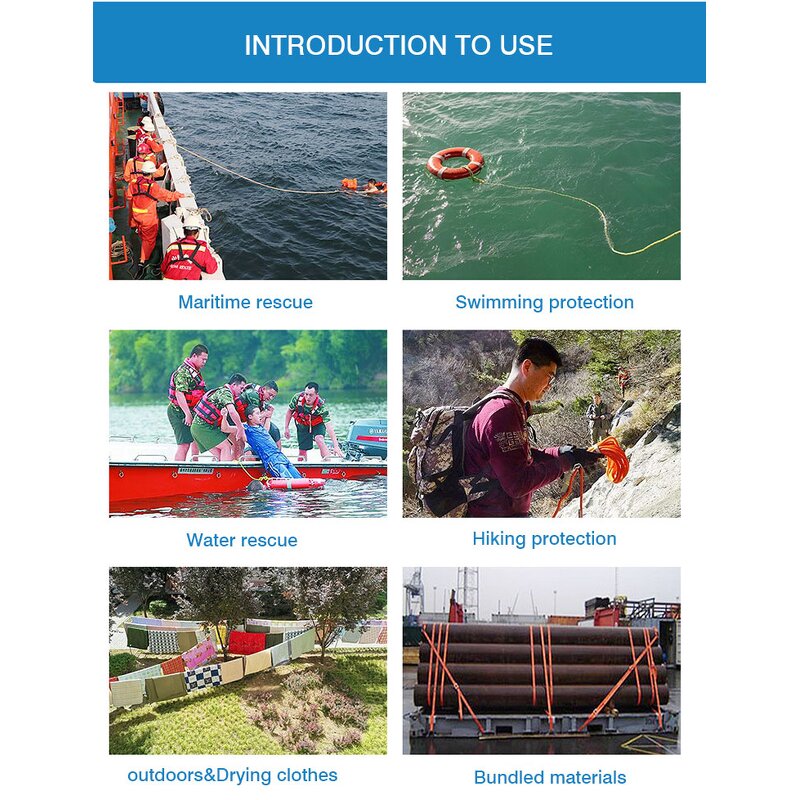 Water Rescue Rope Factory - OEM Wholesale Anti-Aging Lifesaving Floating