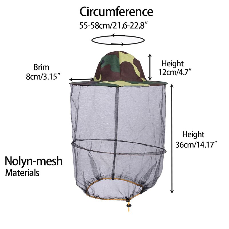 Anti-Mosquito Face Shield Manufacturer - OEM Camouflage PC Material Beekeeping