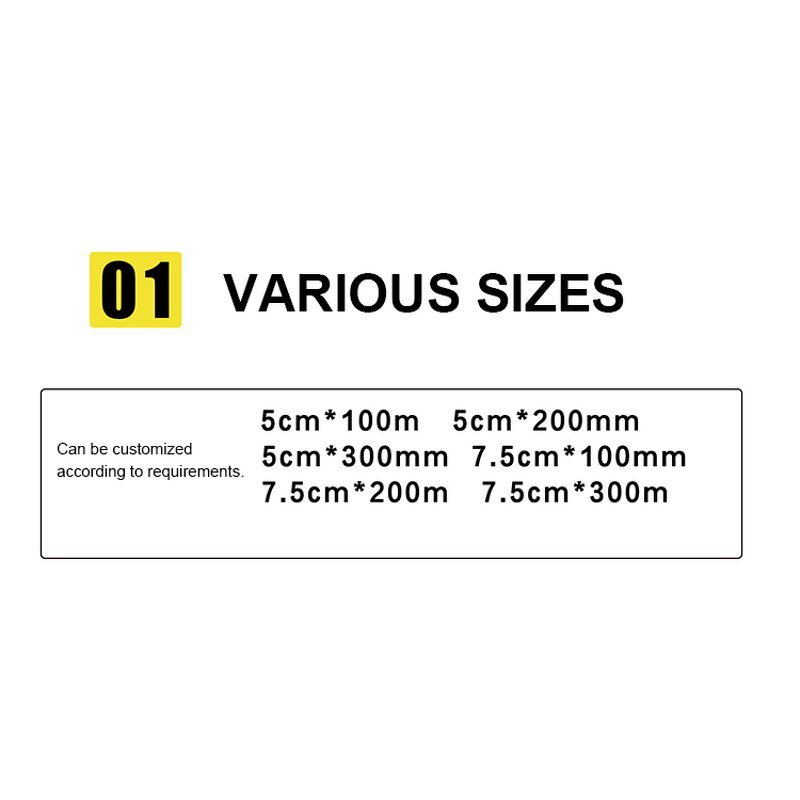 Safety Warning Tape Factory - OEM Customized Logo Yellow 75mm PVC