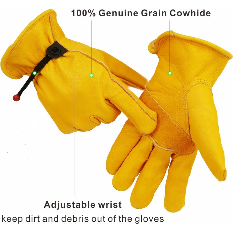 Leather Driver Gloves Factory - OEM Grain Cow Leather Keystone Thumb Rigger