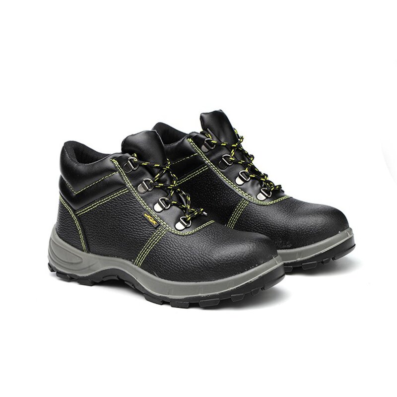 Leather Safety Shoes Manufacturer - OEM Men's Ankle High Steel Toe Acid-Resistant