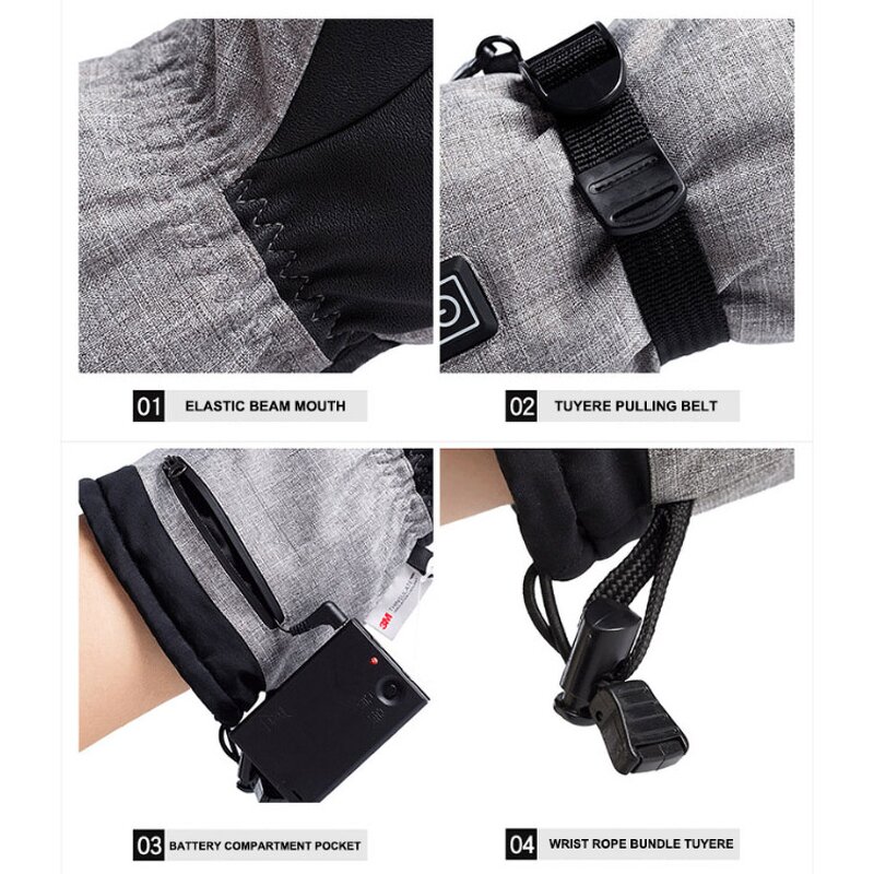 Heated Gloves Factory - OEM 5000mAh Winter Rechargeable Battery Ski