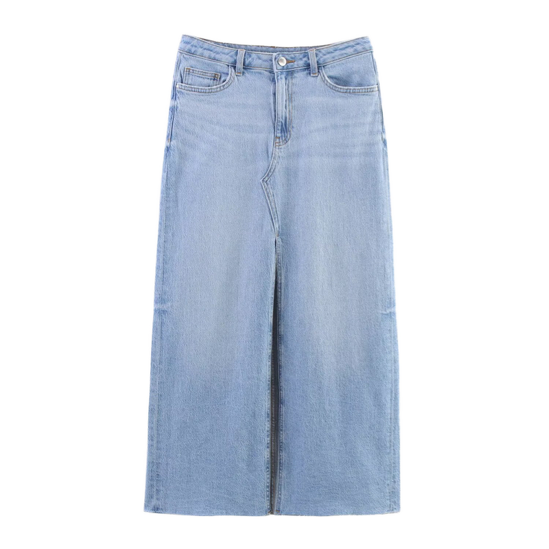 Women's Skirt Manufacturer - OEM High Waist Denim A-Line Skirt