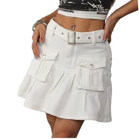 Women's Skirt Factory - Custom High Waist Denim Midi Skirt