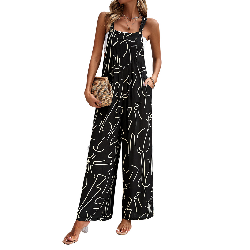 Women's Jumpsuit Supplier - OEM Loose Sleeveless Jumpsuit