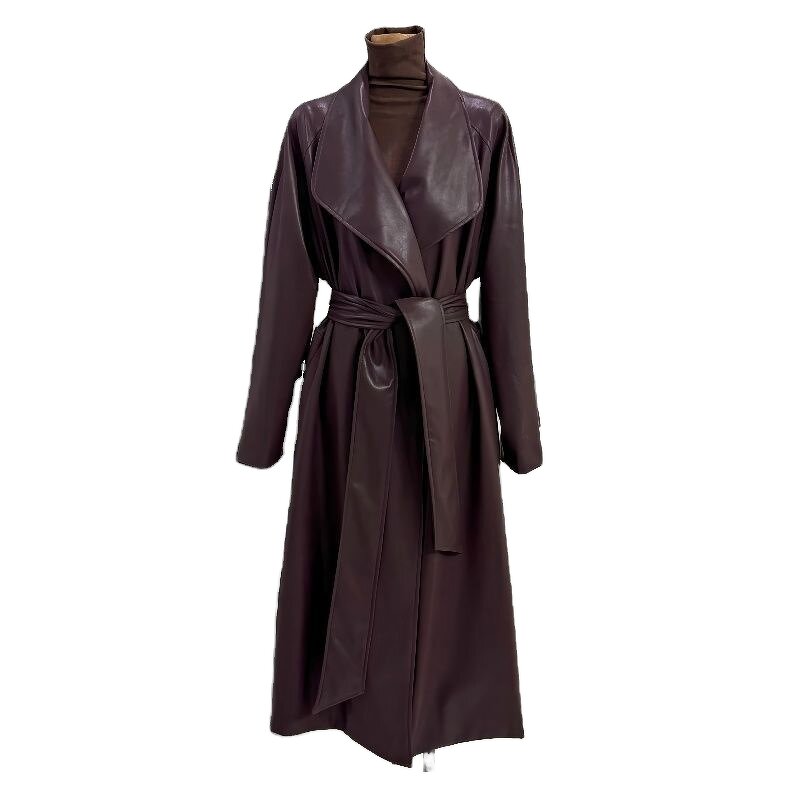 Women's Trench Coat Manufacturer - Custom Waterproof PU Leather Coat