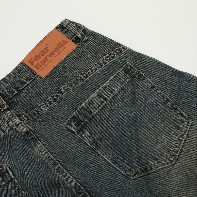 Men's Jeans Factory - OEM Retro Medium Wash Straight Jeans