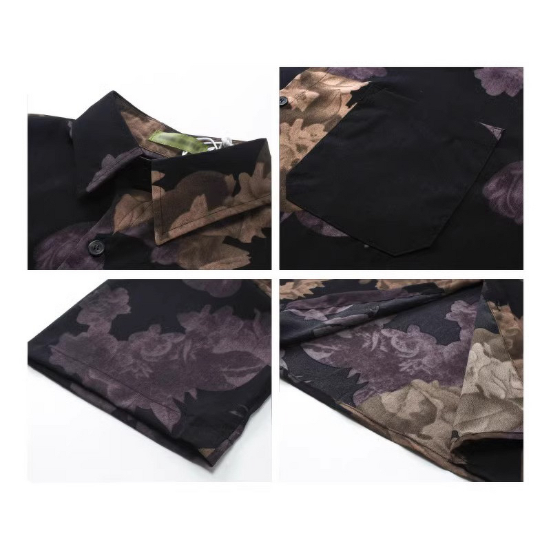 Men's Shirt Factory - Custom Retro Floral Casual Blouse