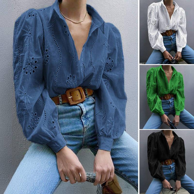 Women's Cardigan Manufacturer - Custom Woven Puff Sleeve Blouse