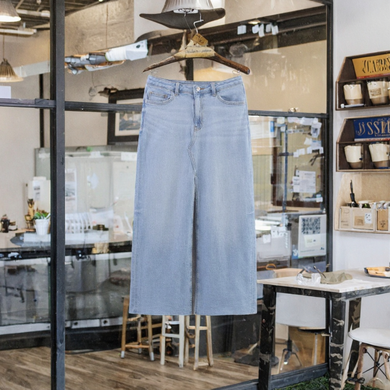 Women's Skirt Manufacturer - OEM High Waist Denim A-Line Skirt