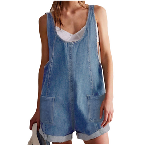 Women's Jumpsuit Supplier - Custom Denim Romper Overalls