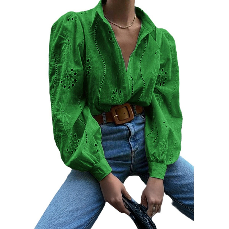 Women's Cardigan Manufacturer - Custom Woven Puff Sleeve Blouse