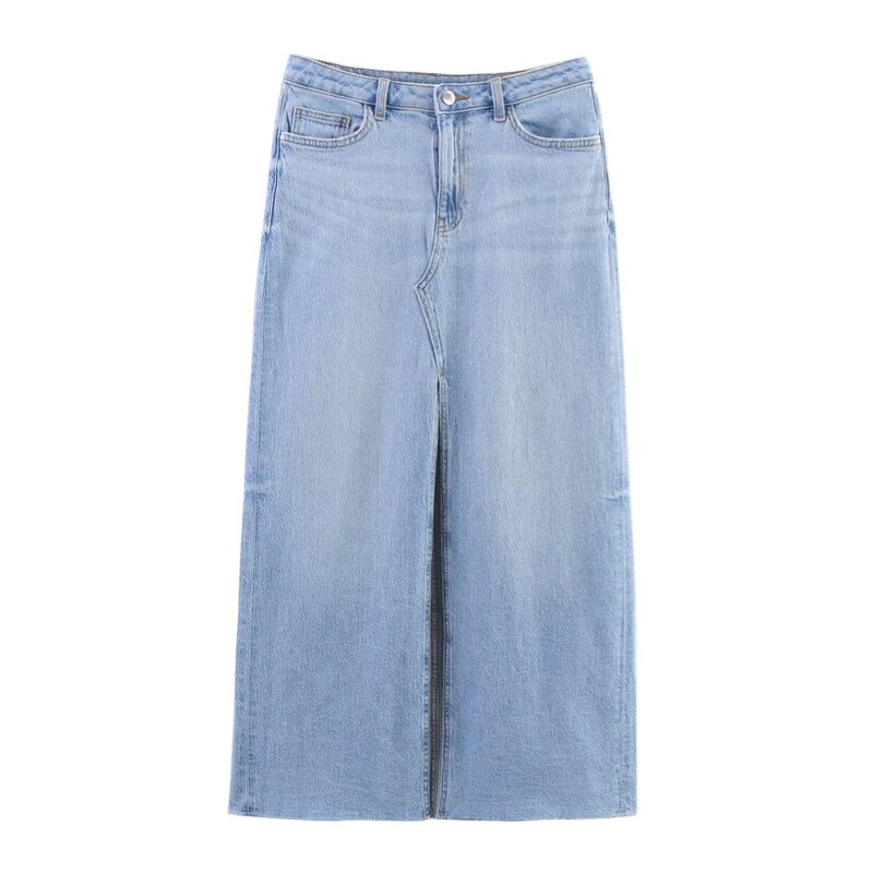 Women's Skirt Manufacturer - OEM High Waist Denim A-Line Skirt