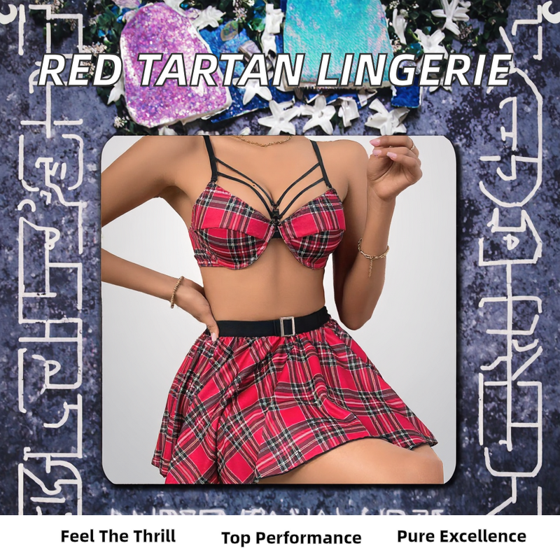 Women's Bodysuit Supplier - OEM British Tartan Preppy Set