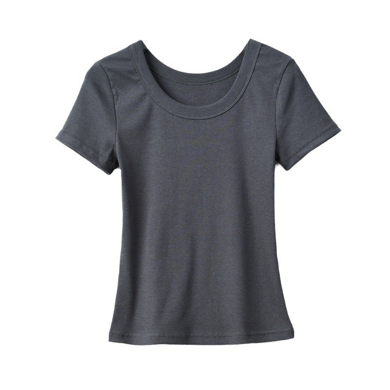 Women's T-Shirt Manufacturer - Custom Slim Fit Ribbed Tee