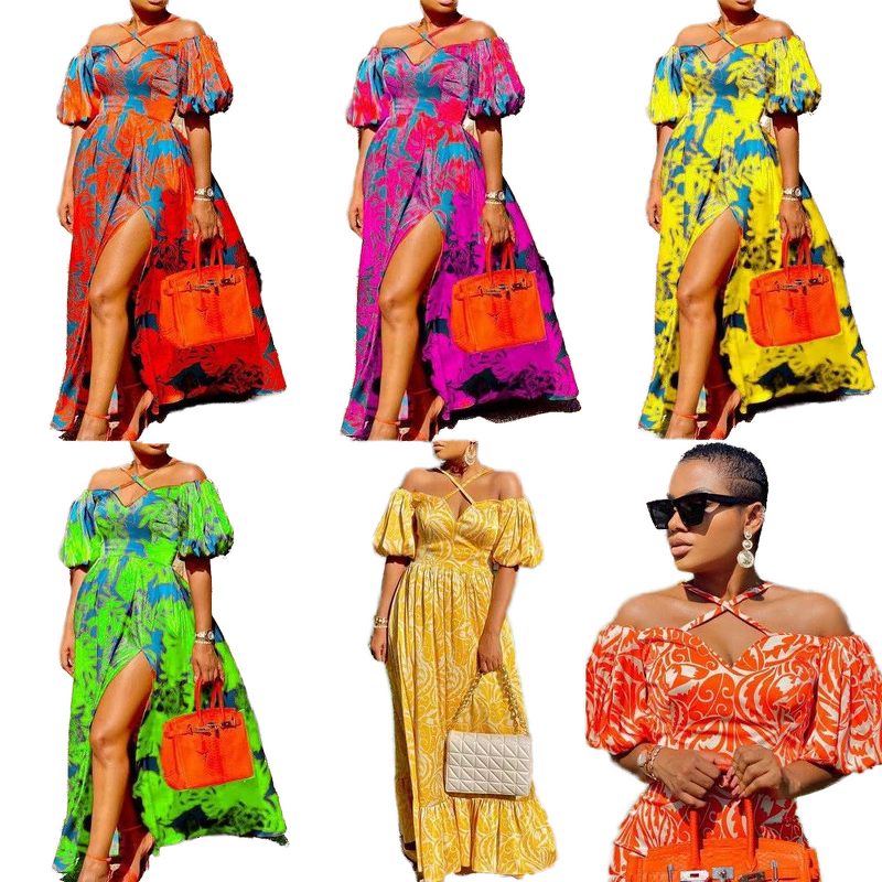 Women's Dress Manufacturer - Custom Floral Print Halter Dress