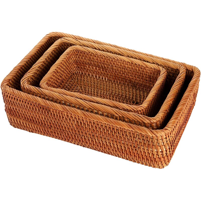 Woven Rattan Basket Factory - Custom Handmade Rectangular