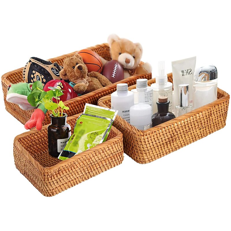 Woven Rattan Basket Factory - Custom Handmade Rectangular