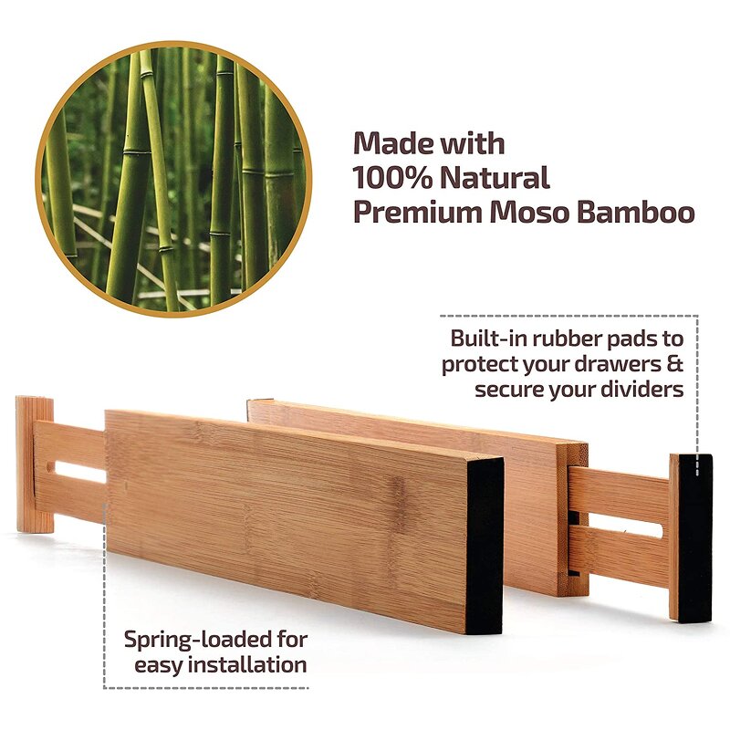 Bamboo Drawer Organizer Factory - Custom Expandable Shelf