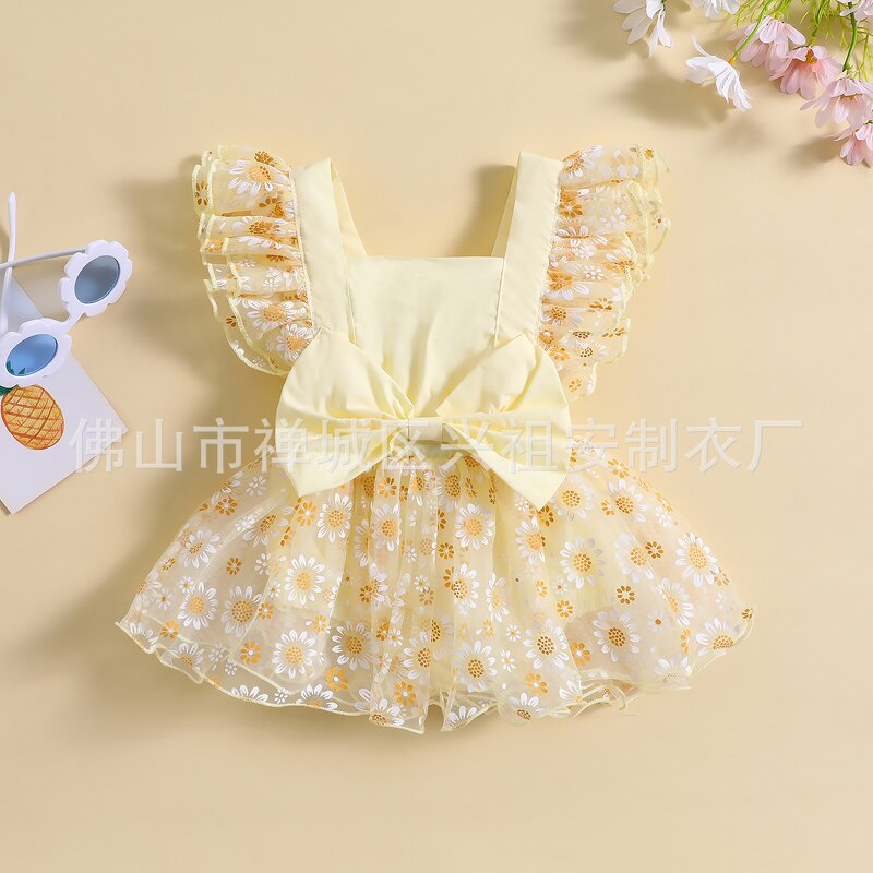 Baby Girl Dress Manufacturer - OEM Summer Princess Flying Sleeve