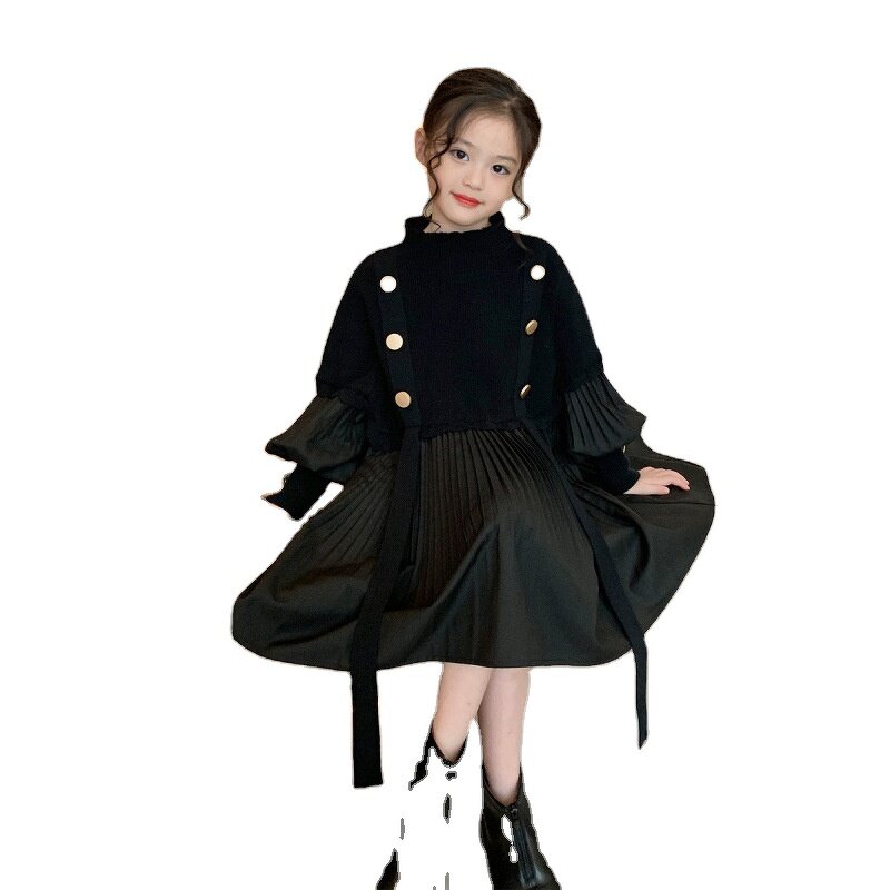 Girls Dress Supplier - OEM Autumn Knitted Pleated Skirt