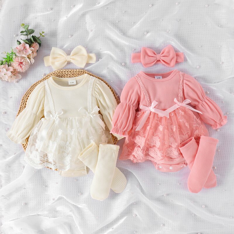 Baby Girl Dress Manufacturer - OEM Hare Mesh Long Sleeve Dress
