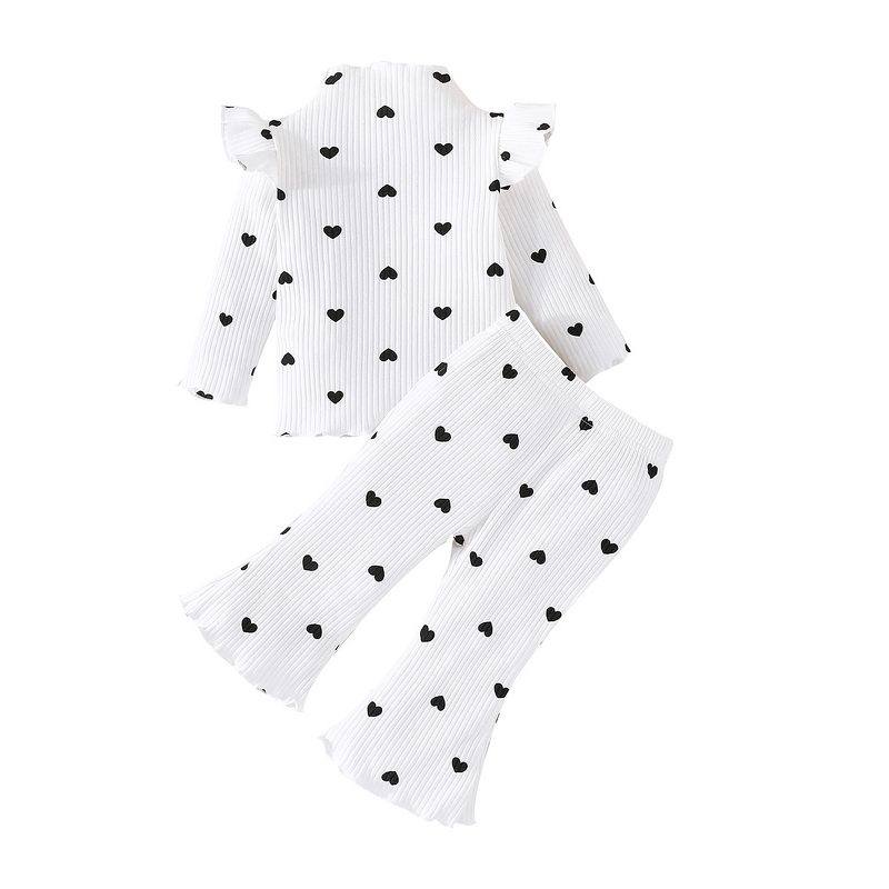 Baby Girl Clothing Set Factory - OEM 2-Piece Cotton Ribbed Set