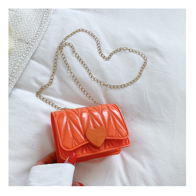 Shoulder Bag Manufacturer - OEM Plaid Heart Shape Messenger