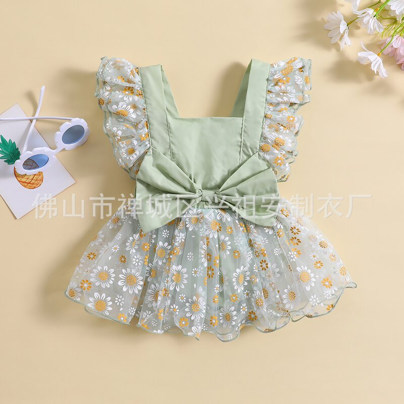 Baby Girl Dress Manufacturer - OEM Summer Princess Flying Sleeve